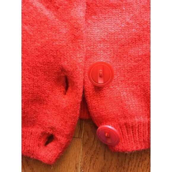 Pendleton Red Wool Vest Vintage 100% virgin wool cropped button up 70s - Picture 5 of 8